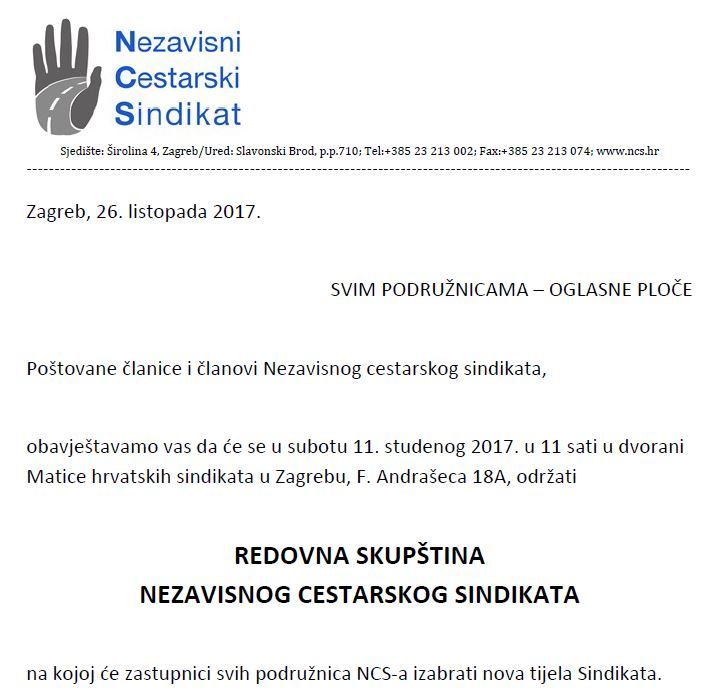 2017 10 27 obavijest o redovnoj skupstini nezavisnog cestarsk